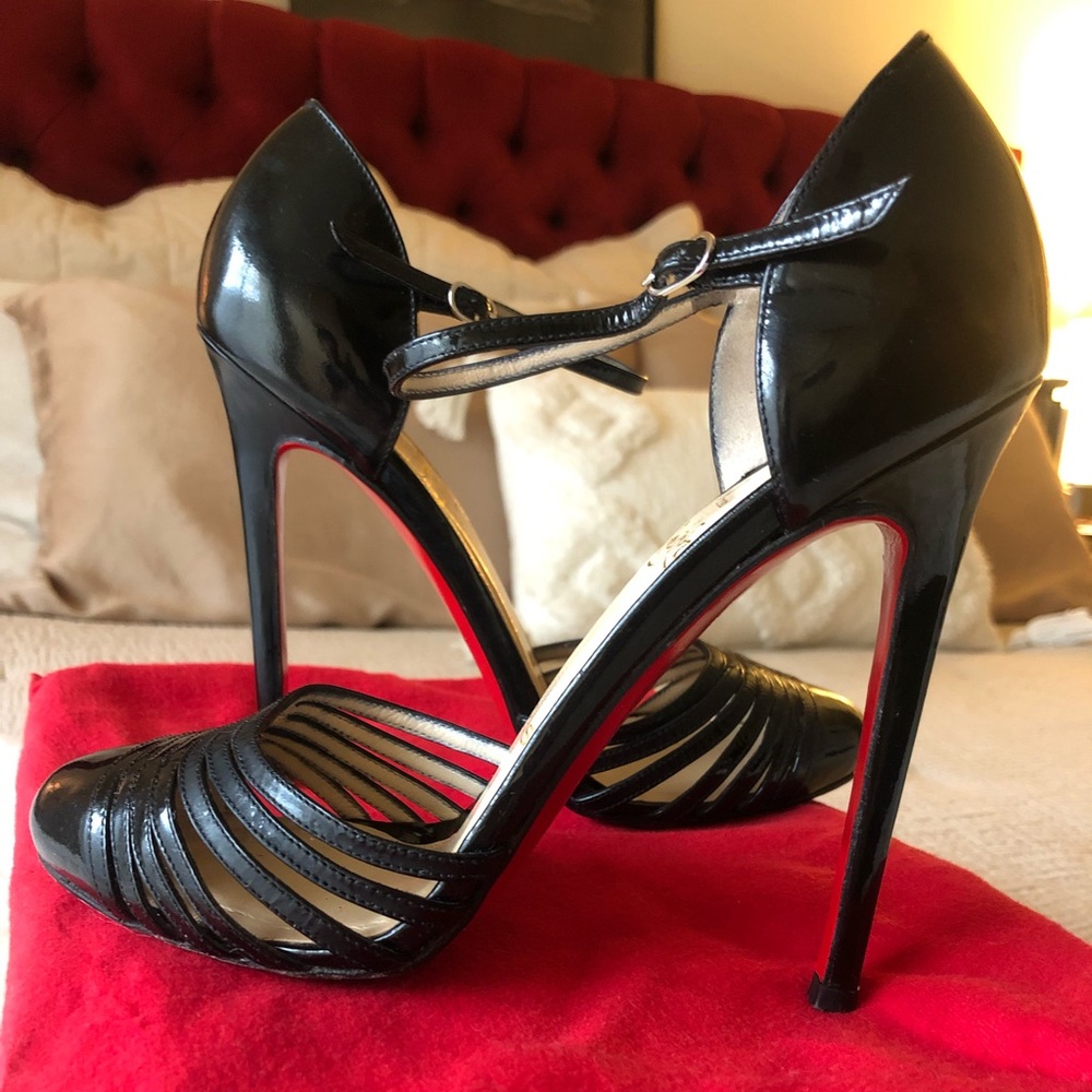 Christian Louboutin, En Passant Vernice Nero